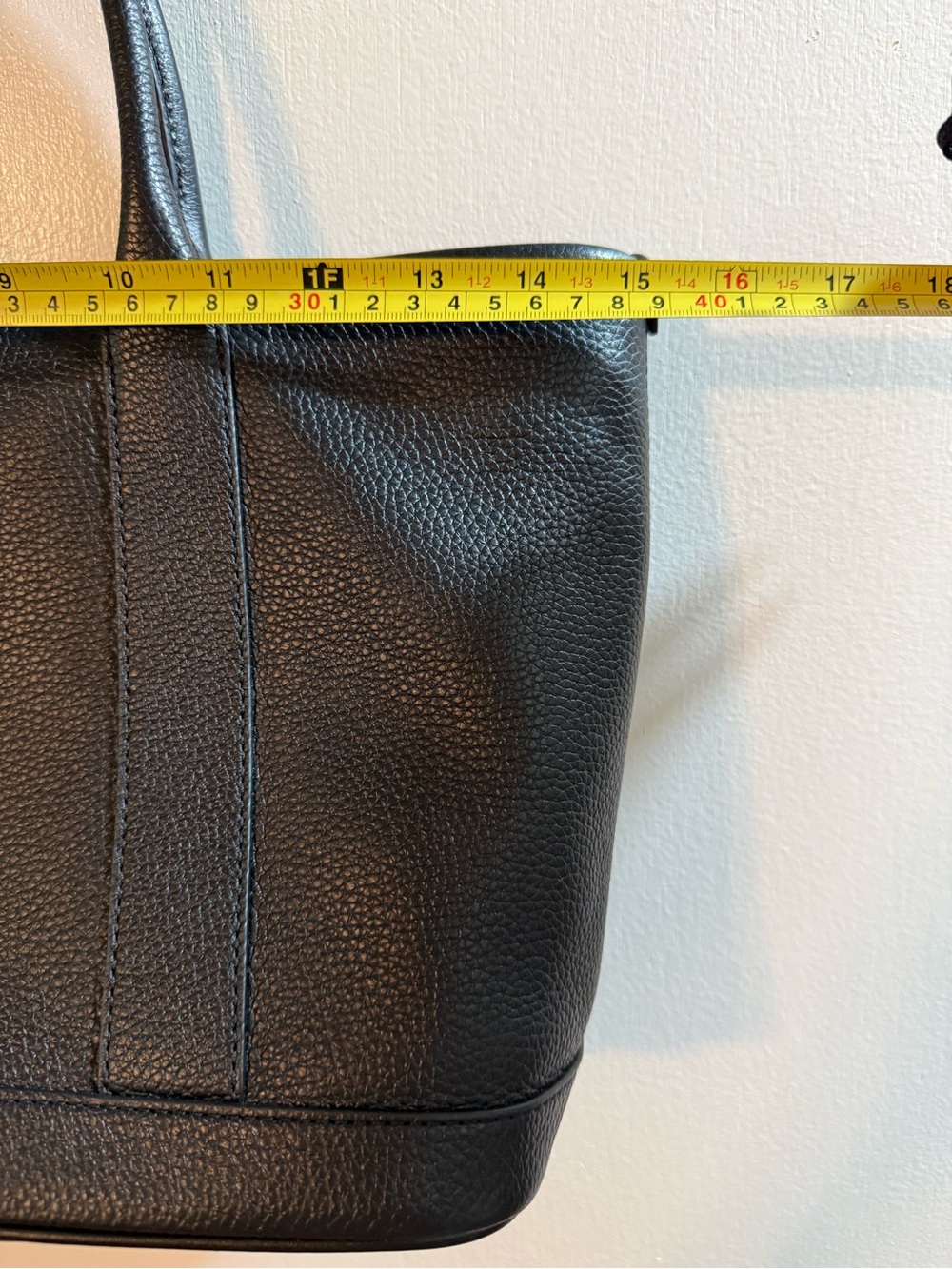 Michael Kors Luisa Medium Black Leather Shoulder Bag with Gold Logo - Picture 8 of 14